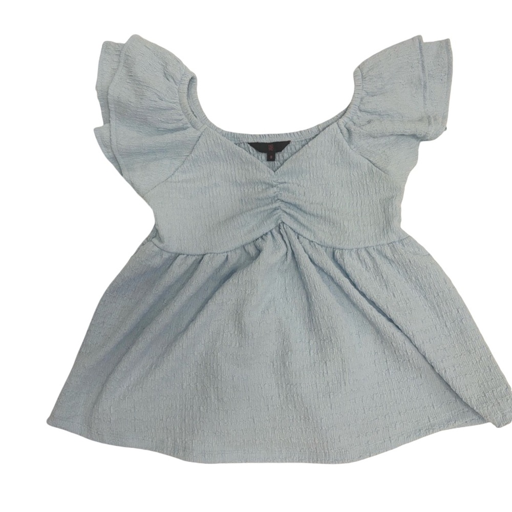 Light Blue Babydoll Top